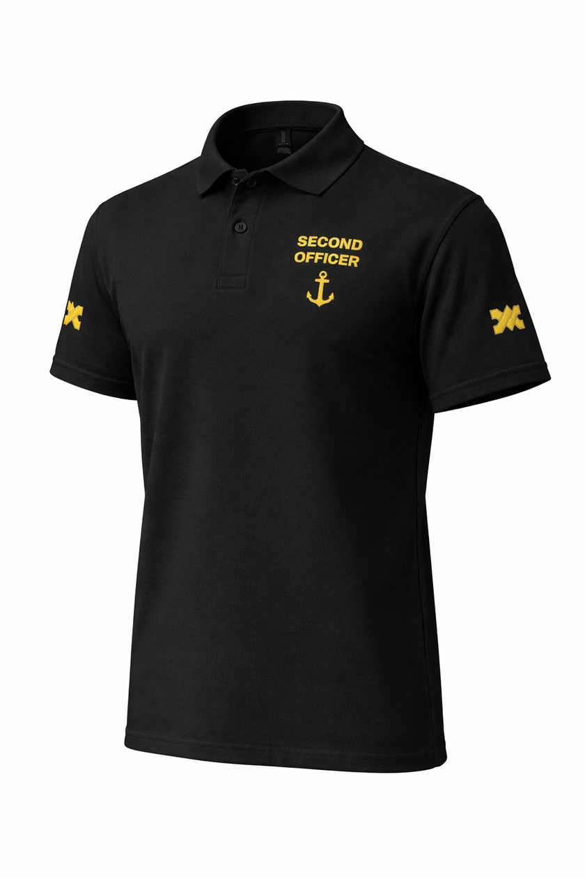 Second Officer Polo Shirt – Embroidered Rank Insignia