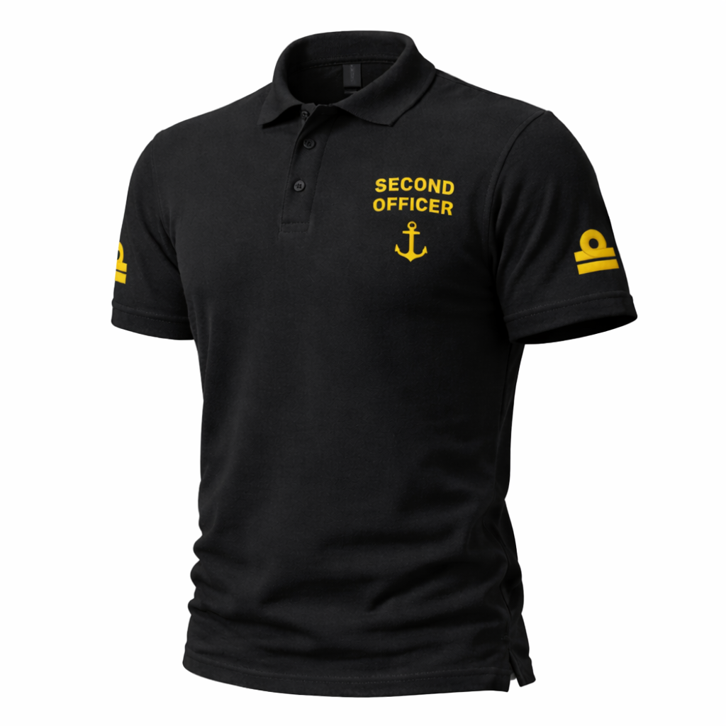 Second Officer Polo Shirt – Embroidered Rank Insignia
