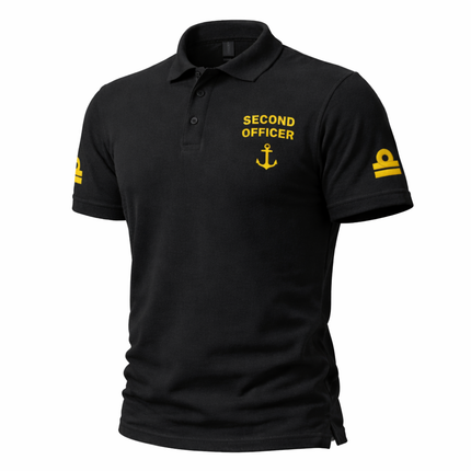 Second Officer Polo Shirt – Embroidered Rank Insignia