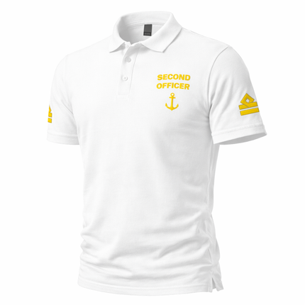 Second Officer Polo Shirt – Embroidered Rank Insignia