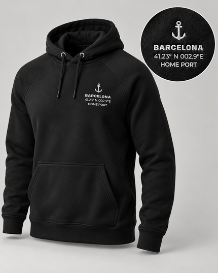 Personalised Home Port Embroidered Hoodie