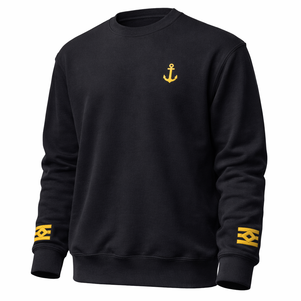 Merchant Navy Chief Officer Uniform Sweatshirt with Embroidered Anchor & Epaulettes