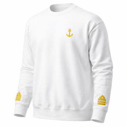 Merchant Navy Chief Officer Uniform Sweatshirt with Embroidered Anchor & Epaulettes