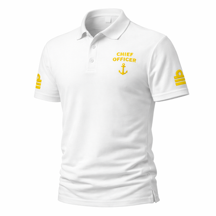 Chief Officer Polo Shirt with Embroidered Rank Epaulettes