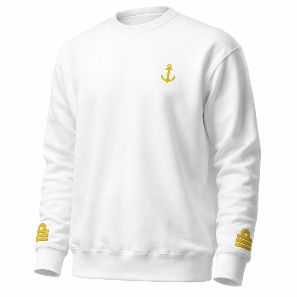 Merchant Navy Chief Officer Uniform Sweatshirt with Embroidered Anchor & Epaulettes