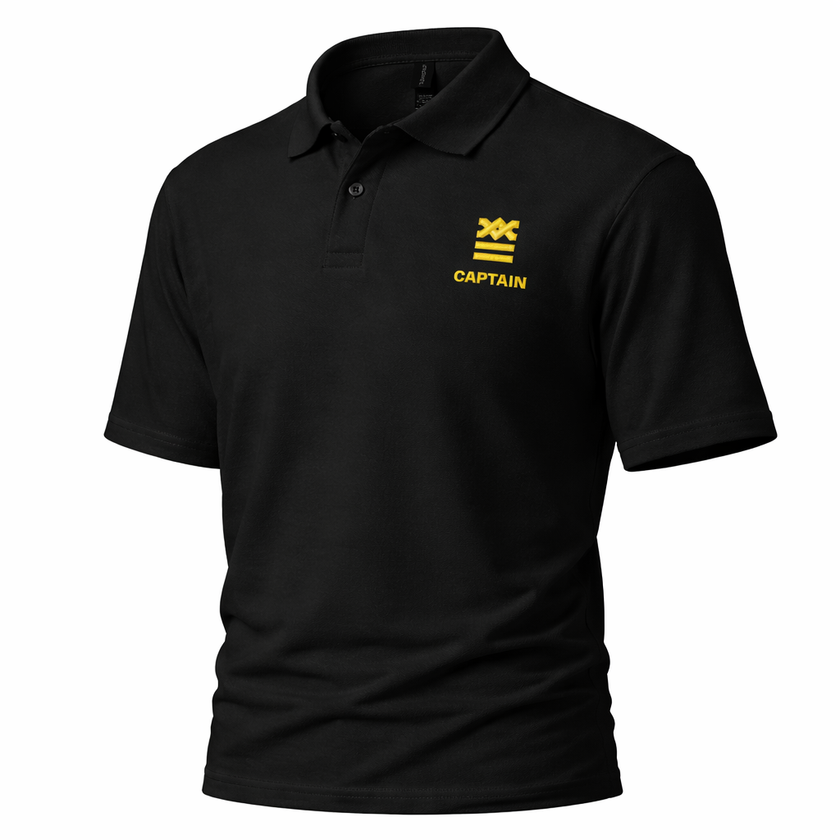 Poloshirt für Kapitänsuniform mit Stickerei auf der linken Brust