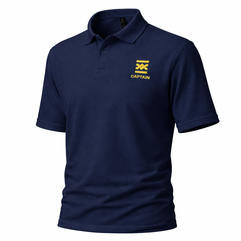 Poloshirt für Kapitänsuniform mit Stickerei auf der linken Brust