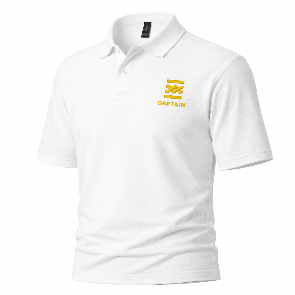 Poloshirt für Kapitänsuniform mit Stickerei auf der linken Brust