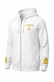 Captain Uniform Zip Hoodie with Rank Embroidery & Epaulettes