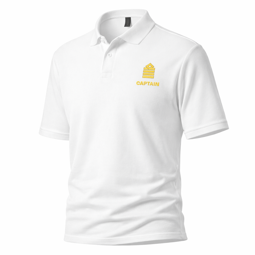 Poloshirt für Kapitänsuniform mit Stickerei auf der linken Brust