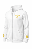 Captain Uniform Zip Hoodie with Rank Embroidery & Epaulettes