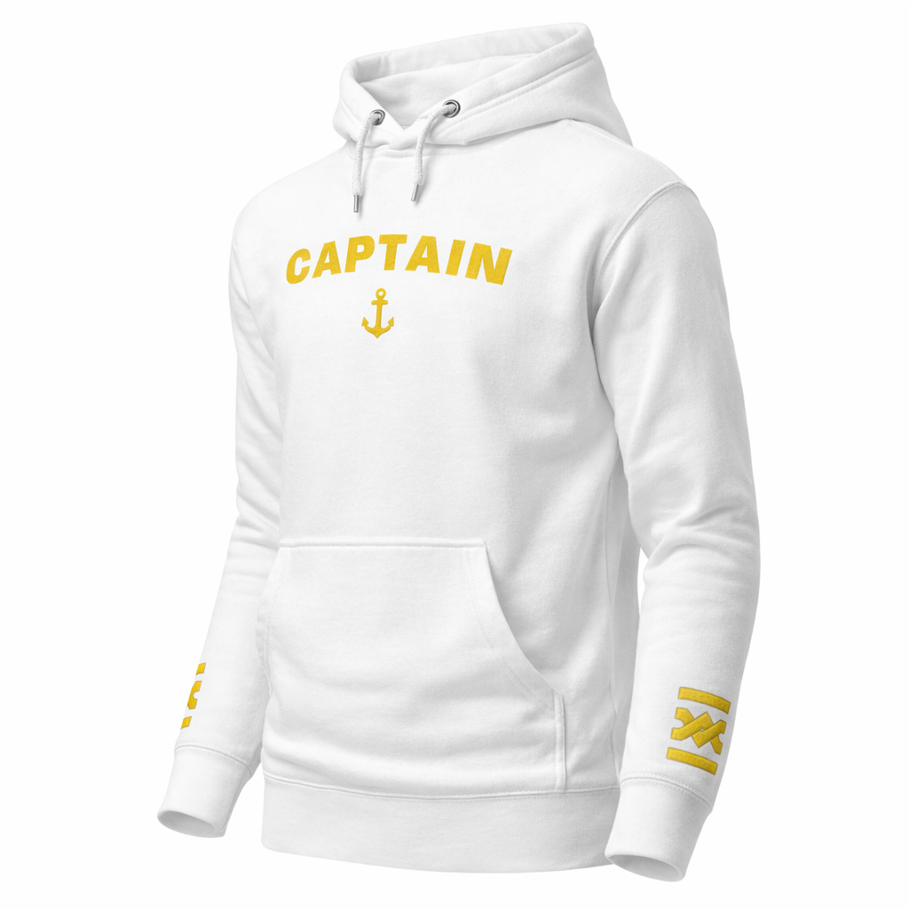 Captain Uniform Hoodie - Authentic Merchant Navy Ships Captain Embroidered Gear