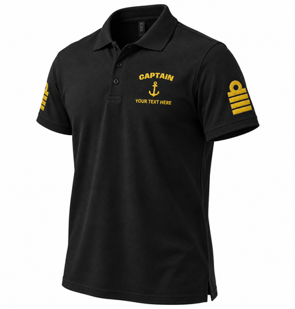 Captain Rank Polo – Personalized with Epaulettes