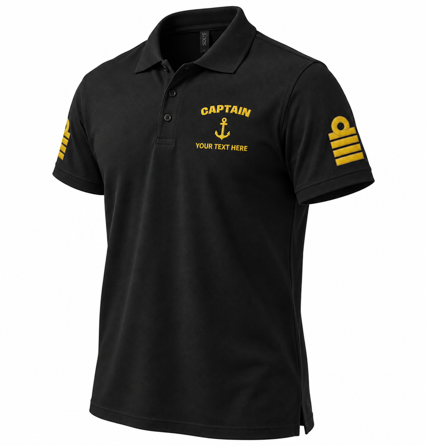 Captain Rank Polo – Personalized with Epaulettes