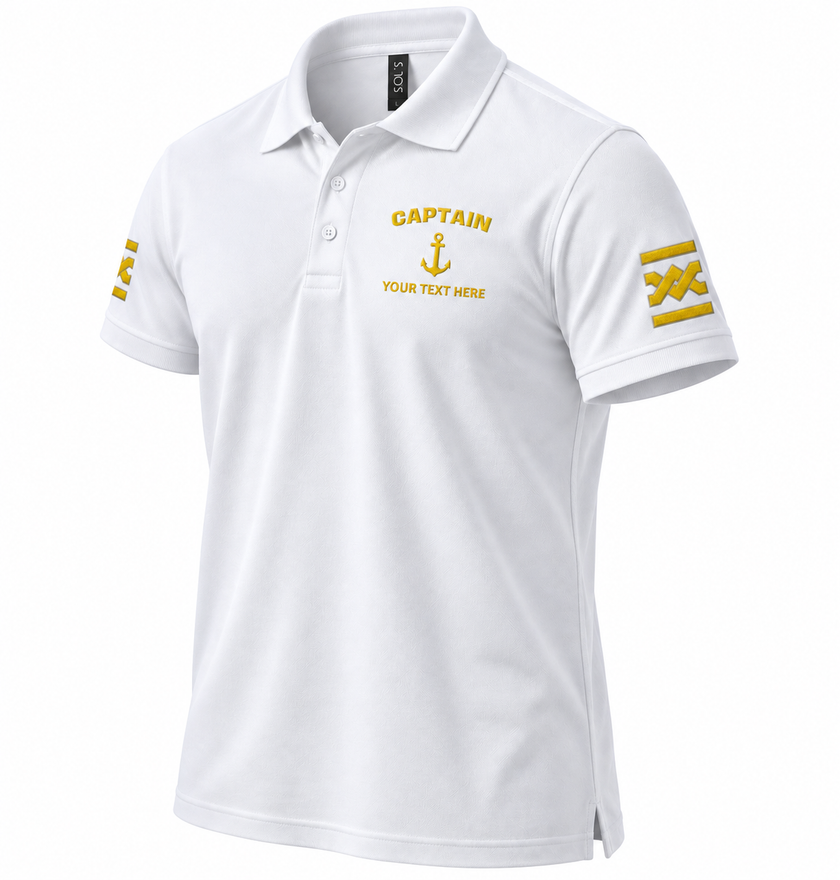 Captain Rank Polo – Personalized with Epaulettes