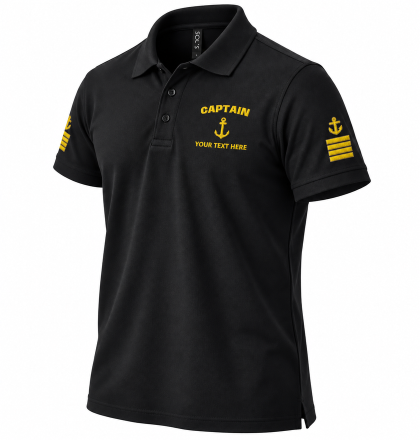 Captain Rank Polo – Personalized with Epaulettes