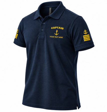 Captain Rank Polo – Personalized with Epaulettes
