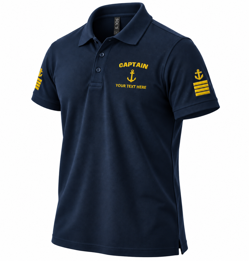 Captain Rank Polo – Personalized with Epaulettes