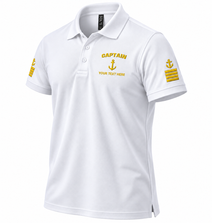 Captain Rank Polo – Personalized with Epaulettes