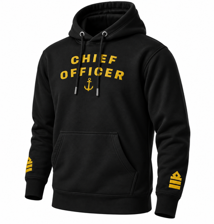 Chief Officer Uniform Hoodie with Embroidered Epaulettes | IamSEAWOLF