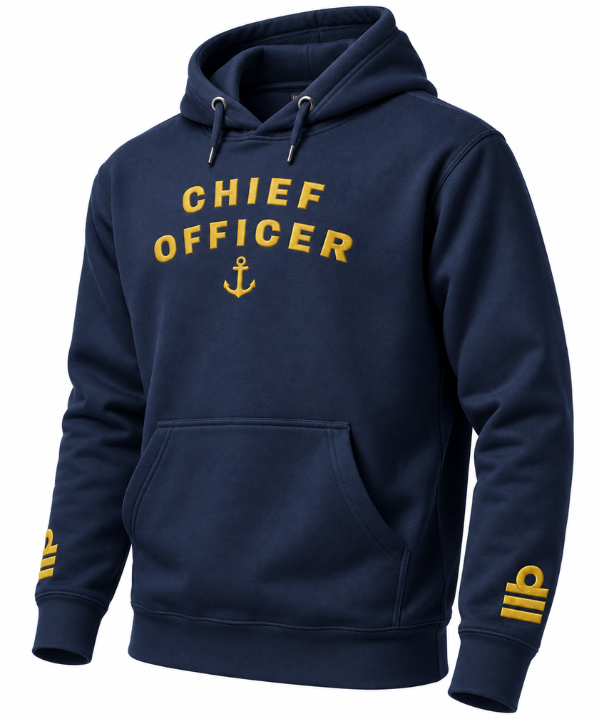 Chief Officer Uniform Hoodie with Embroidered Epaulettes | IamSEAWOLF