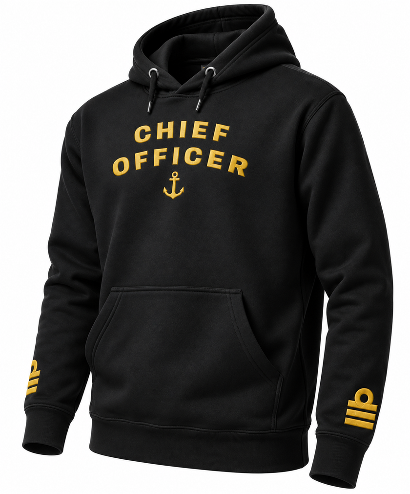 Chief Officer Uniform Hoodie with Embroidered Epaulettes | IamSEAWOLF