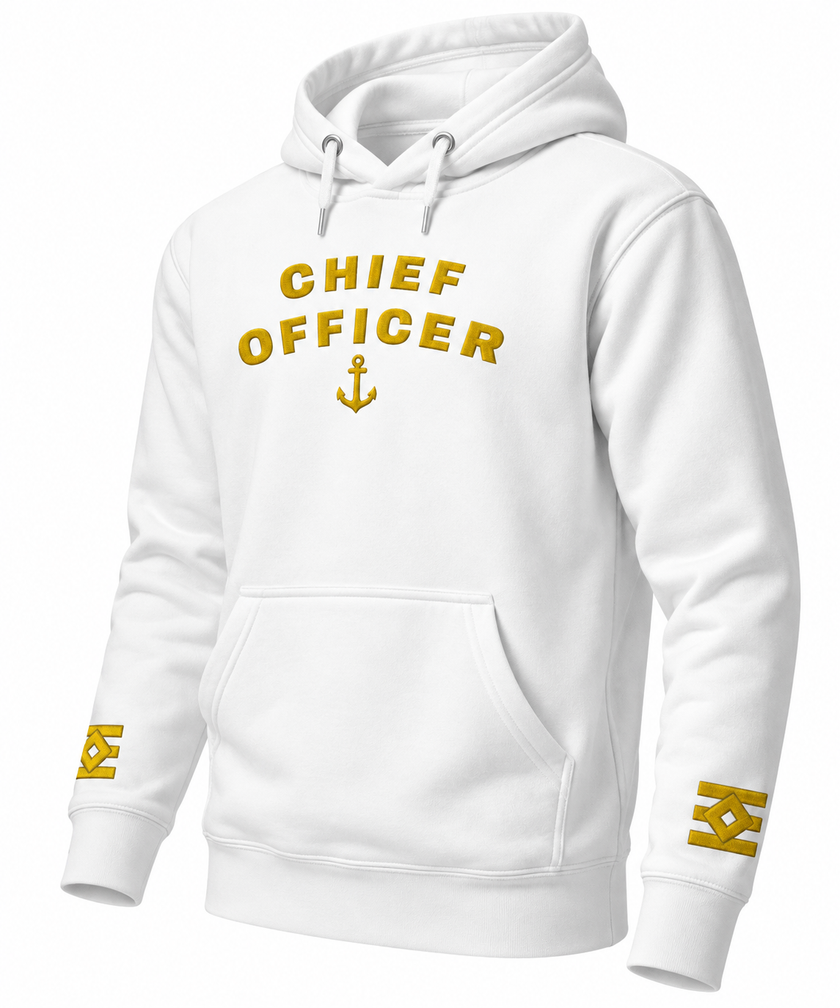 Chief Officer Uniform Hoodie with Embroidered Epaulettes | IamSEAWOLF