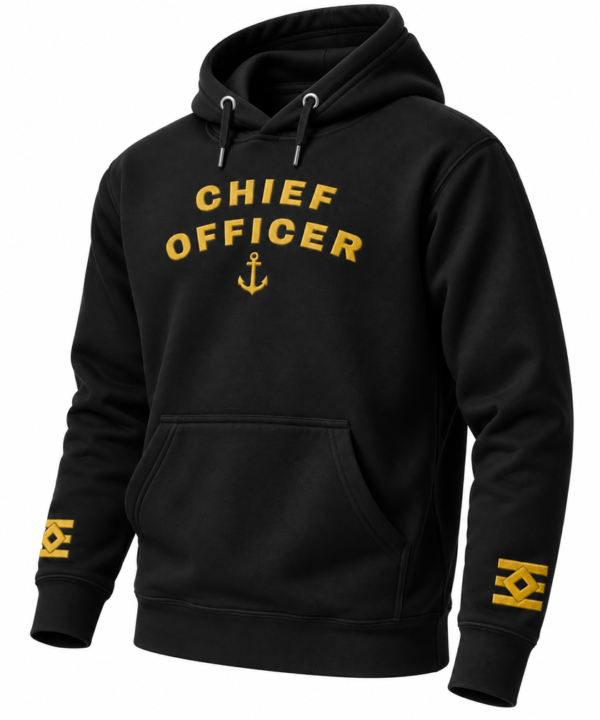 Chief Officer Uniform Hoodie with Embroidered Epaulettes | IamSEAWOLF