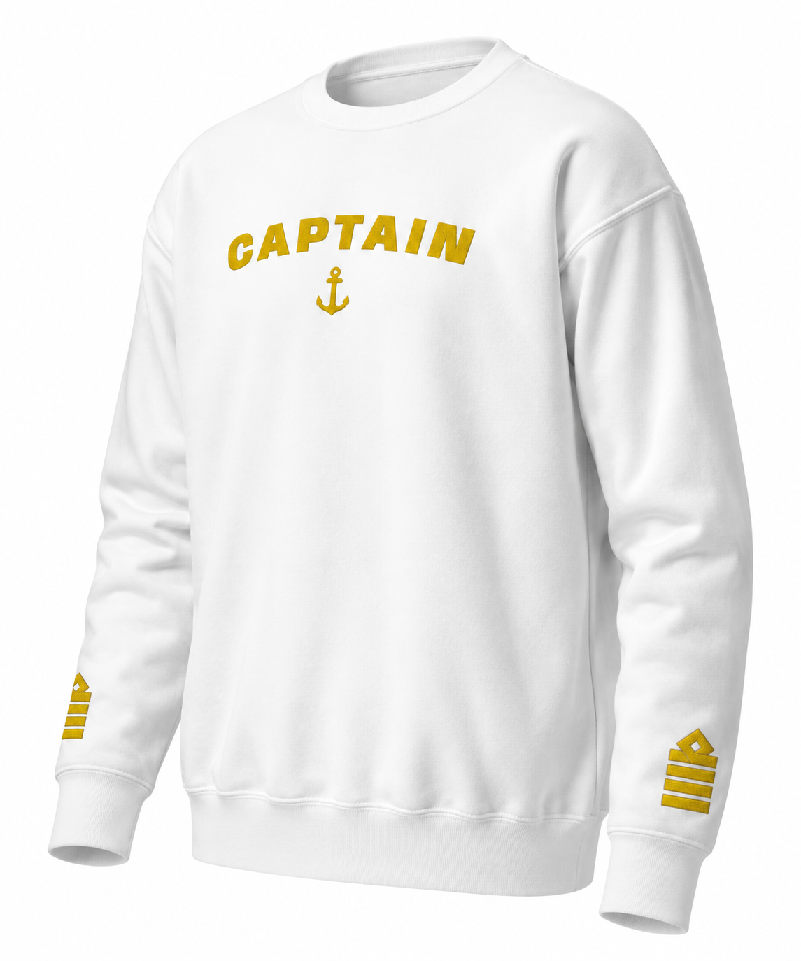 Captain's Uniform Sweatshirt with Embroidered Epaulettes