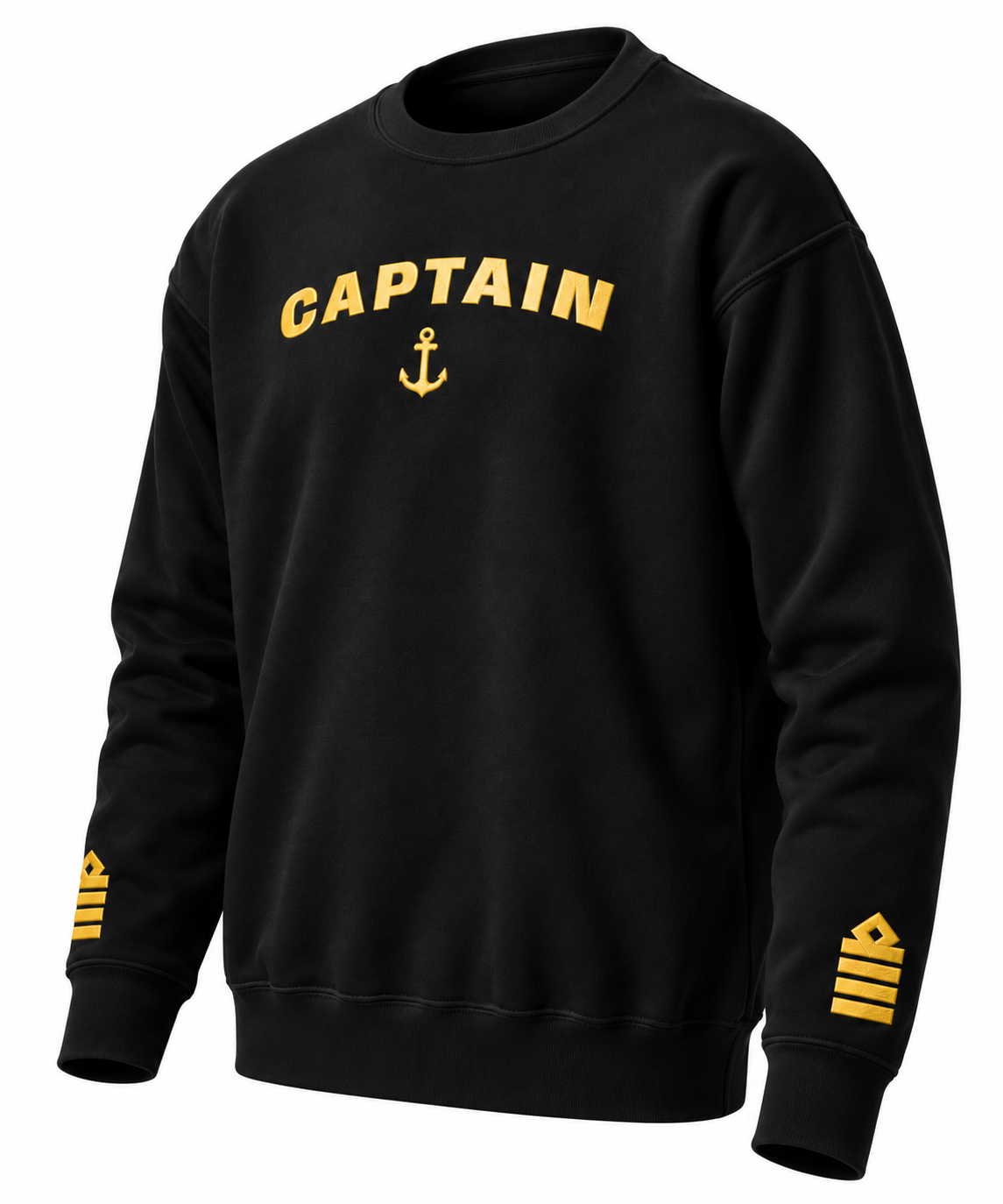 Captain's Uniform Sweatshirt with Embroidered Epaulettes