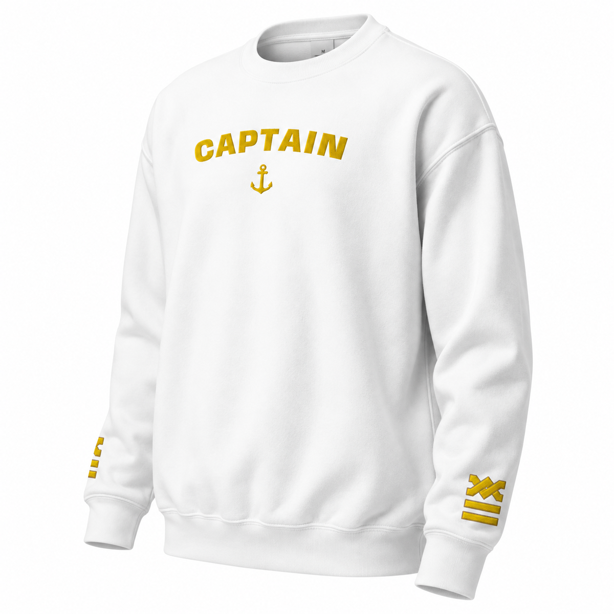 Captain's Uniform Sweatshirt with Embroidered Epaulettes