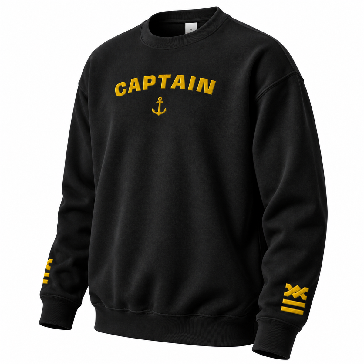 Captain's Uniform Sweatshirt with Embroidered Epaulettes