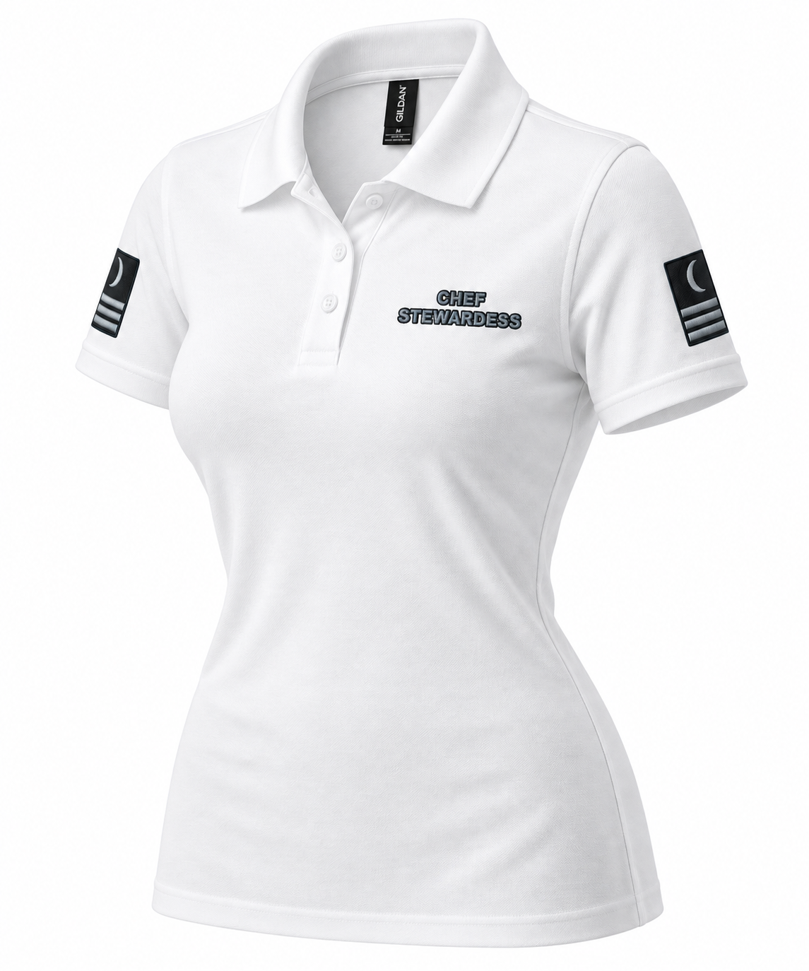 Super Yacht Chef Stewardess Women's Polo Shirt with Embroidery | IamSEAWOLF