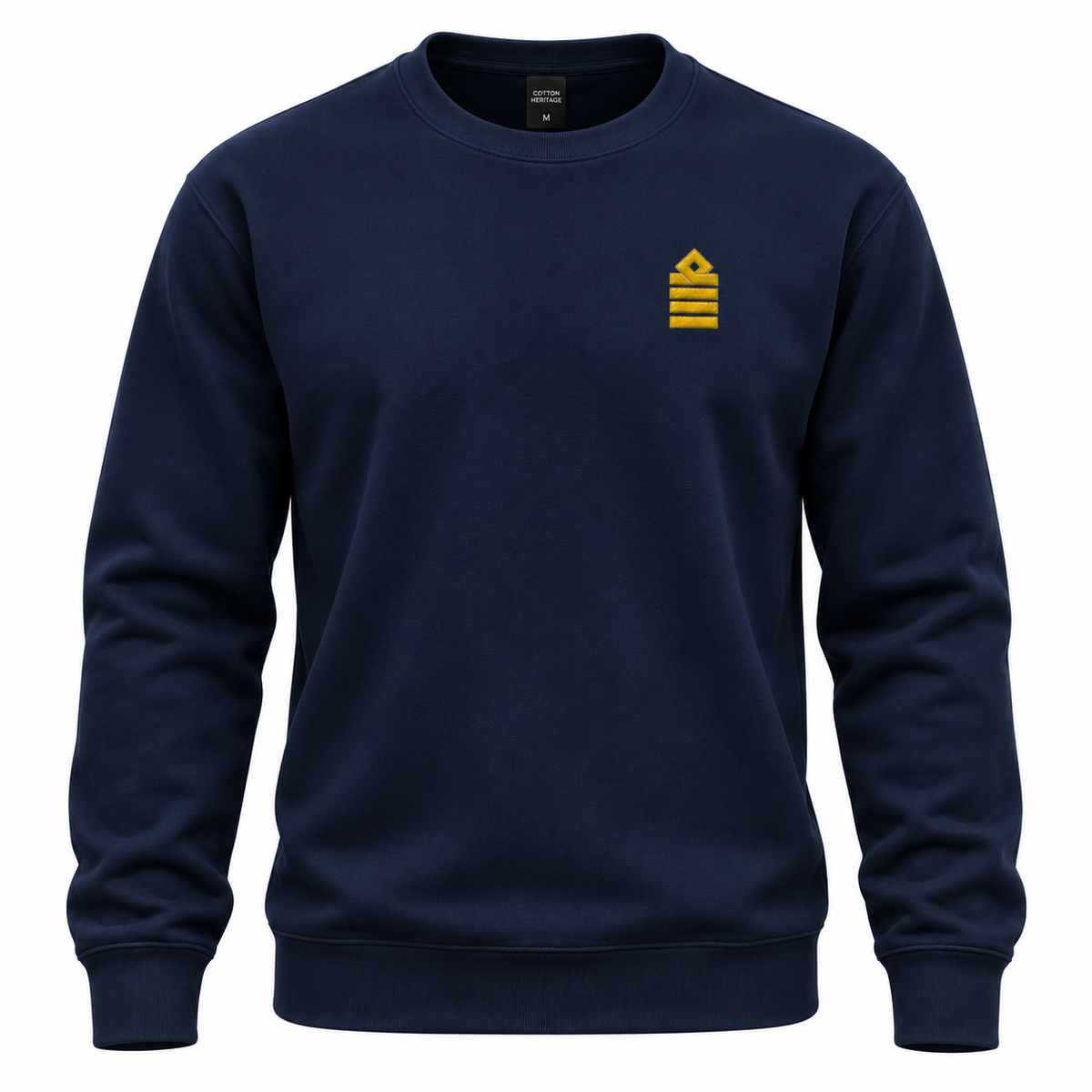 Captain Uniform Sweatshirt with Epaulette Embroidery