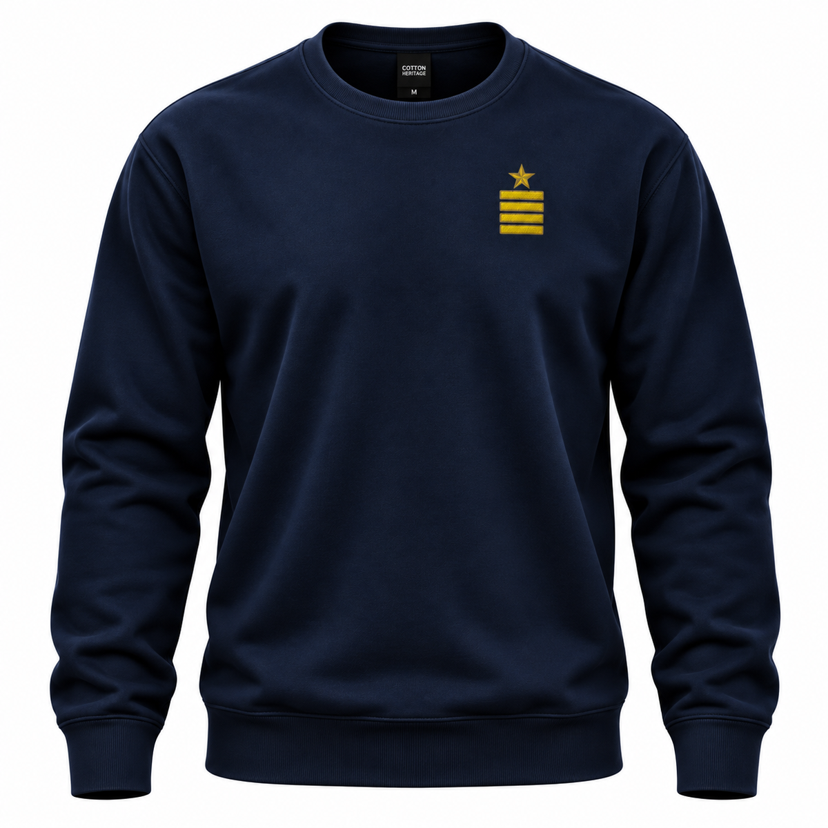 Captain Uniform Sweatshirt with Epaulette Embroidery