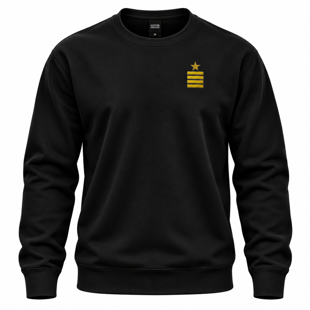 Captain Uniform Sweatshirt with Epaulette Embroidery