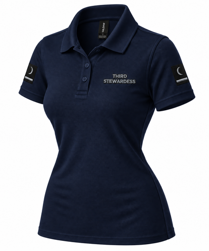 Super Yacht Third Stewardess Polo Shirt | IamSEAWOLF