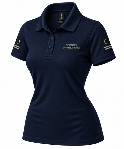 Super Yacht Second Stewardess Polo Shirt | IamSEAWOLF