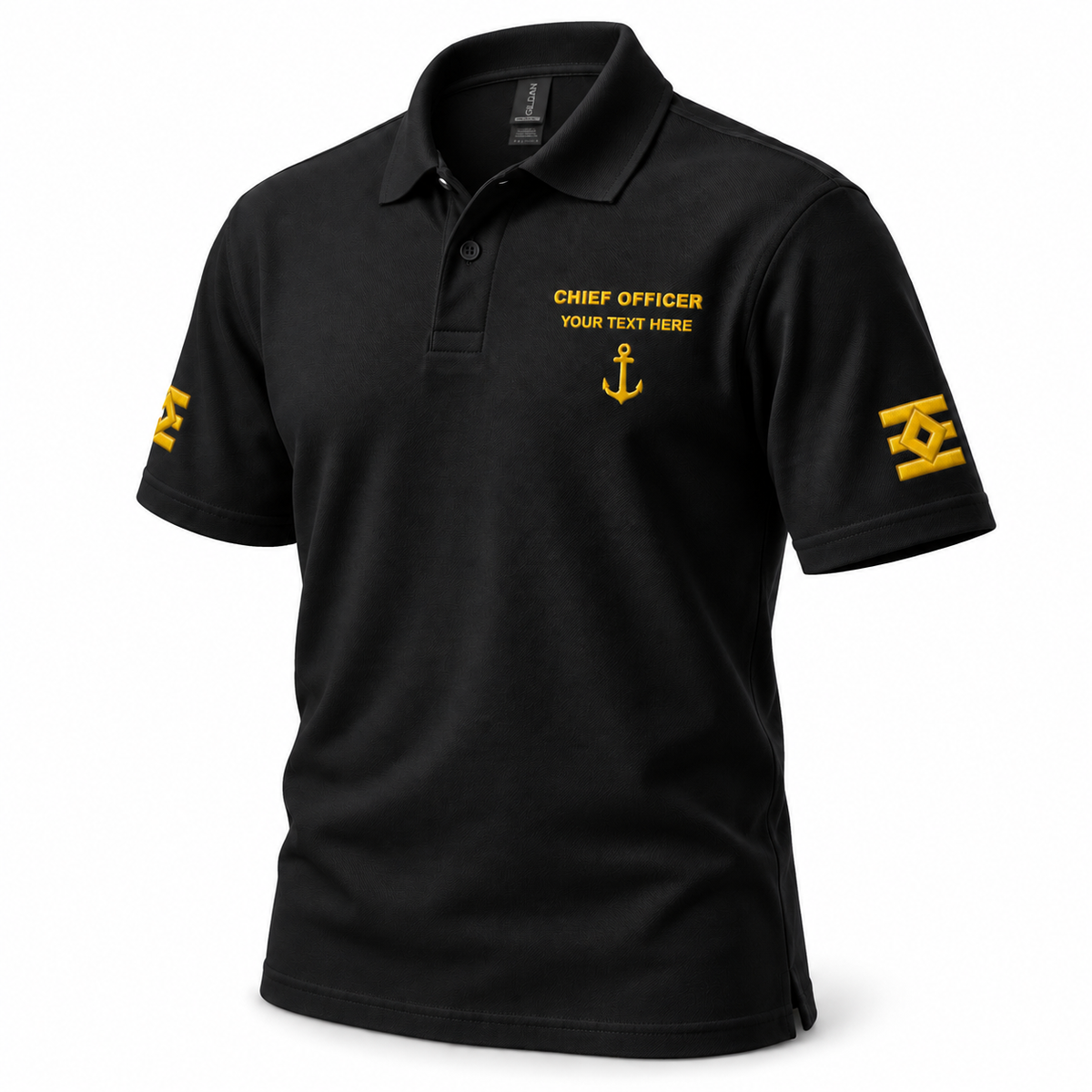 Merchant Navy Chief Officer Polo Shirt Personalized Uniform Embroidery