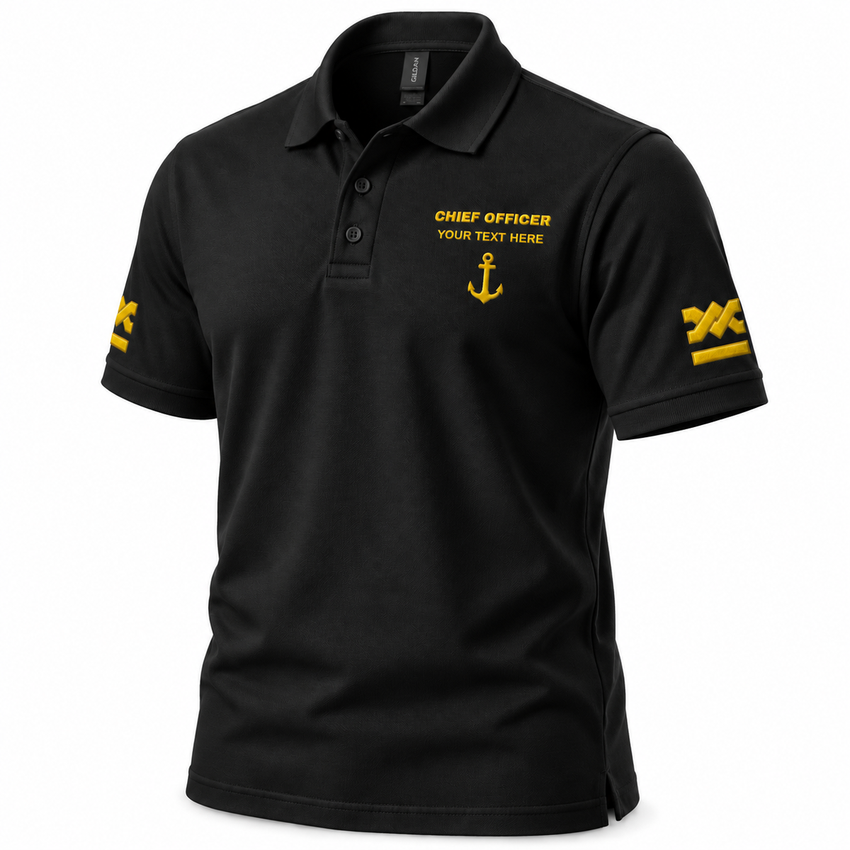 Merchant Navy Chief Officer Polo Shirt Personalized Uniform Embroidery