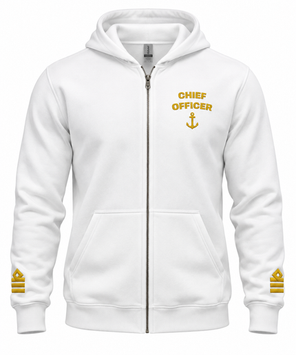 Chief Officer Uniform Zip Hoodie – Epaulettes & Rank Embroidery