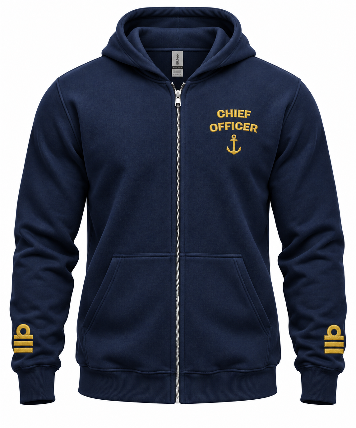 Chief Officer Uniform Zip Hoodie – Epaulettes & Rank Embroidery