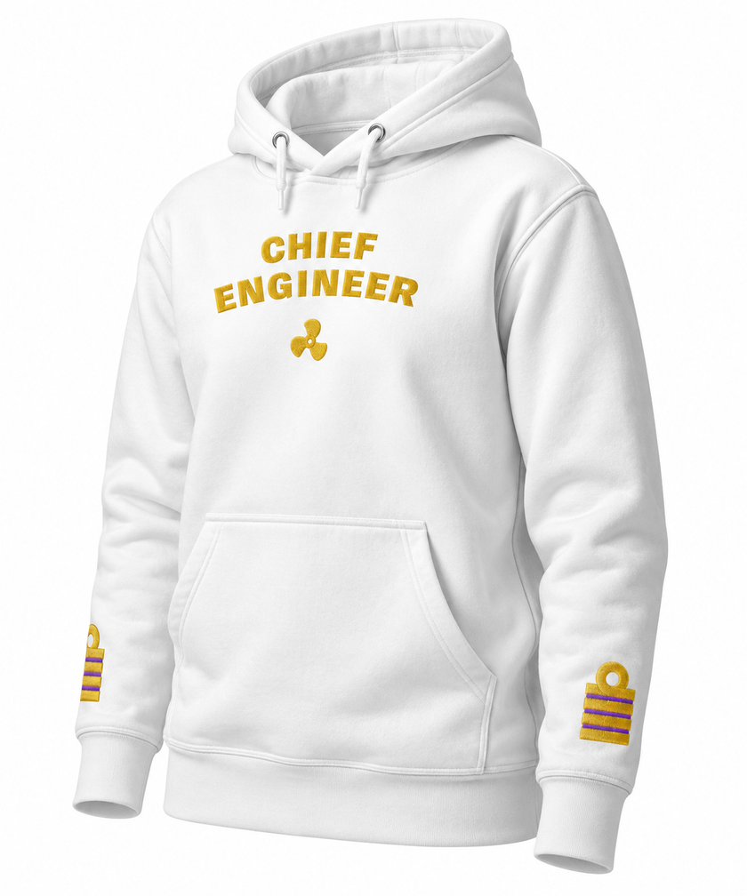 Chief Engineer Embroidered Uniform Hoodie