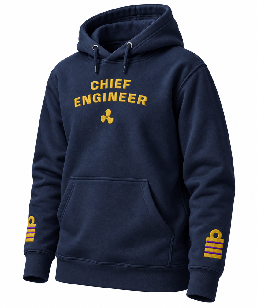 Chief Engineer Embroidered Uniform Hoodie