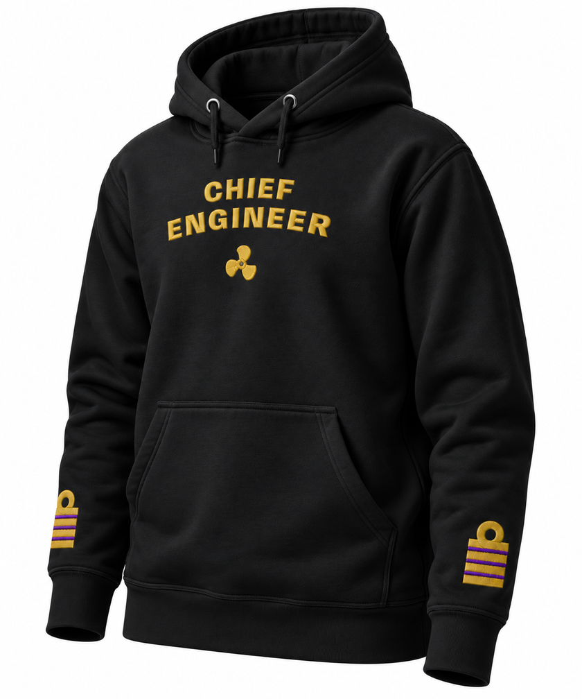 Chief Engineer Embroidered Uniform Hoodie
