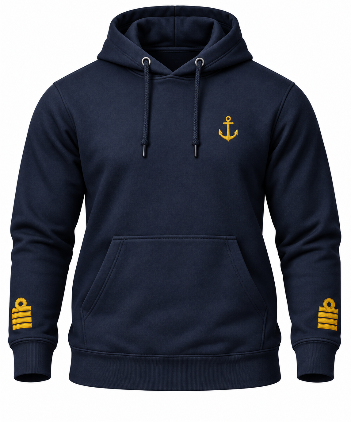Captain Uniform Hoodie with Anchor & Epaulettes Embroidery