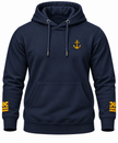 Captain Uniform Hoodie with Anchor & Epaulettes Embroidery