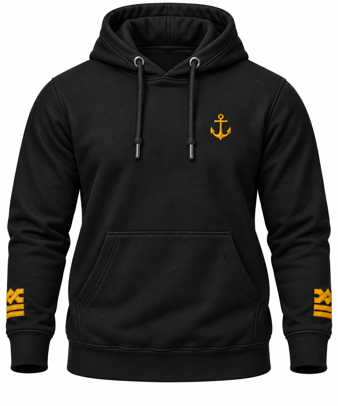 Captain Uniform Hoodie with Anchor & Epaulettes Embroidery