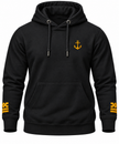 Captain Uniform Hoodie with Anchor & Epaulettes Embroidery
