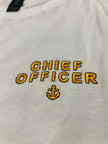 Chief Officer T-shirt with embroidery, rhombus epaulettes